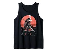 Vintage Samurai Lupo Guerriero Giapponese Stile Ukiyo-e Canotta