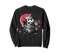 Vintage Samurai Panda Guerriero Giapponese Stile Ukiyo-e Felpa
