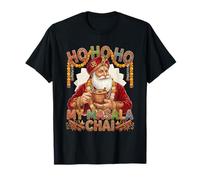 Vintage Santa Drinking Masala Chai Christmas India Men Women Maglietta