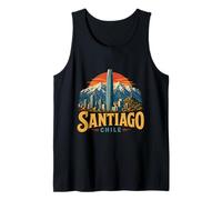 Vintage Santiago Cile Viaggio Souvenir Landmark Gift Canotta