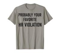 Vintage Sarcastico Retro HR Violazione Ufficio Ironico Scuro Tees Maglietta