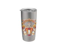 Vintage Scheletro Tequila Messico Dia De Los Muertos Messicano Bicchiere termico in acciaio inox doppia parete