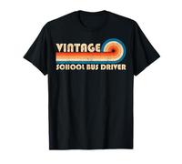 Vintage School Bus Driver Job Title Birthday Idea Maglietta