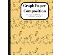 Vintage School Graph Paper Notebook - 100 Quad Ruled Pages: Brown Student Theme | Perfect for Math, Engineering & Classroom Work