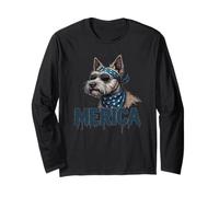 Vintage Scottish Terrier 4 luglio Merica Maglia a Manica