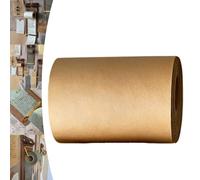 Vintage Scroll Pad (Roll Paper+Board Clips), Wall-Mounted or Laid Clipboard Kraft Notebook Set with Metal Clip, Tearable Refillable Kraft Paper Roll Notepad for Notes Sketches Journal(Paper-Wood)