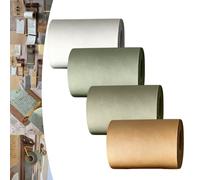 Vintage Scroll Pad (Roll Paper+Board Clips), Wall-Mounted or Laid Clipboard Kraft Notebook Set with Metal Clip, Tearable Refillable Kraft Paper Roll Notepad for Notes Sketches Journal(Paper-all color)