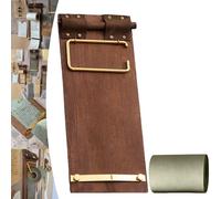 Vintage Scroll Pad (Roll Paper+Board Clips), Wall-Mounted or Laid Clipboard Kraft Notebook Set with Metal Clip, Tearable Refillable Kraft Paper Roll Notepad for Notes Sketches Journal(Set-Grey)