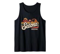 Vintage Sedona Arizona Retro Tramonto Rosso Rocce Deserto Canotta