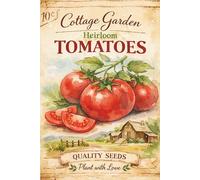Vintage Seed Packet Tomato Notebook: 6 x 9 College Ruled Paper 120 Pages