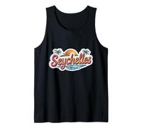 Vintage Seychelles Beach vacanze estive retrò Sun Souvenir Canotta