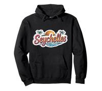 Vintage Seychelles Beach vacanze estive retrò Sun Souvenir Felpa con Cappuccio