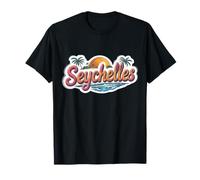 Vintage Seychelles Beach vacanze estive retrò Sun Souvenir Maglietta