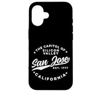Vintage Silicon Valley San Jose California Retro USA Bianco Custodia per iPhone 16