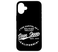 Vintage Silicon Valley San Jose California Retro USA Bianco Custodia per iPhone 16 Plus