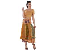 Vintage Silk Magic Wrap Skirt Halter Kariza 36 pollici lunghezza 3 pezzi asso...