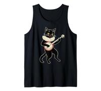 Vintage Silly Weird Cat Playing Banjo Country Cat Lover Canotta