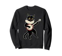 Vintage Silly Weird Cat Playing Banjo Country Cat Lover Felpa