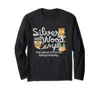 Vintage Silver Wood Camp The Great Outdoor Escursioni Maglia a Manica