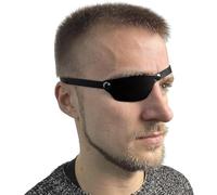 Vintage Single Eye Patch - Retro Pu Leather Eye Mask - Moda novità Eye Cover - Medievale Steampunk retrò Leather Mask - per Adulti Halloween Cosplay Costume Accessori, Right