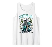 Vintage Skeleton Scooter Life Due Ruote Scooter Rider Ciclomotore Canotta