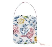 Vintage Sketch Birds Crochet Filato Bag Portatile Crochet Accessorio per Lavoro a Maglia Kit Bolsa de Hilo para tejer