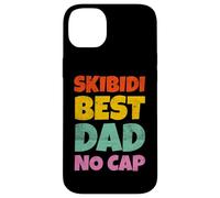 Vintage Skibidi Best Dad No Cap Dad Rizz Funny Father's Day Custodia per iPhone 14 Plus