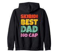 Vintage Skibidi Best Dad No Cap Dad Rizz Funny Father's Day Felpa con Cappuccio