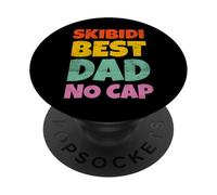 Vintage Skibidi Best Dad No Cap Dad Rizz Funny Father's Day PopSockets PopGrip Adesivo