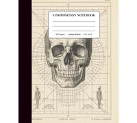Vintage Skull Composition Notebook: College Ruled Writing Journal | 110 Pages | 7.5" x 9.25" | Matte Cover Featuring 19th Century Medical Engraving with Geometric and Scientific Design