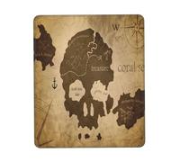 Vintage Skull Island Map Pirate Treasure Mouse Pad Antiscivolo Mousepad Morbido Tappetino Scrivania per Casa Accessori Scrivania Laptop 25X30Cm