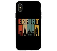 Vintage Skyline Germany-ERFURT Custodia per iPhone X/XS