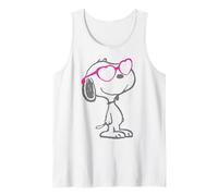 Vintage Snoopy Amore Bloom Cuore Sfumature Classico Comico Retro Canotta