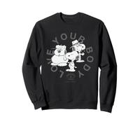Vintage Snoopy Corpo Positivo Invecchiamento Amore Mente Sano sé Felpa