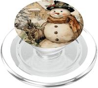 Vintage Snowman For Snow Lover Xmas Women And Christmas PopSockets PopGrip per MagSafe