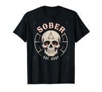Vintage Sober 2027 Dall'Est Zero Day Drinking Buddy Sarcasmo Maglietta con Stampa Grafica Economica