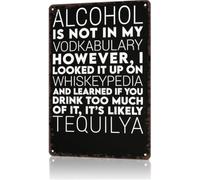 Vintage Sober Funny Aluminum Sign 8 X 12
