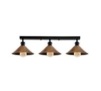 Vintage Soffitto Lampada 3 Lato Metallo Rétro Industriale LED Montaggio a Filo