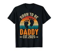 Vintage Soon To Be Daddy Est 2025 Family Expecting Baby Maglietta
