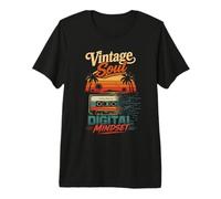 Vintage Soul Digital Mindset retrò Art Maglietta Premium