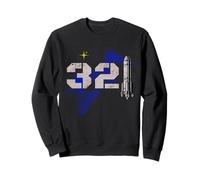 Vintage Space Coast 321 Rocket Launch Souvenir Felpa