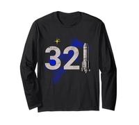 Vintage Space Coast 321 Rocket Launch Souvenir Maglia a Manica