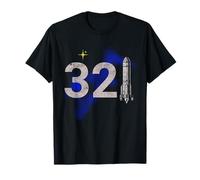 Vintage Space Coast 321 Rocket Launch Souvenir Maglietta