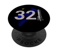 Vintage Space Coast 321 Rocket Launch Souvenir PopSockets PopGrip Adesivo