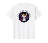 Vintage Space Travel Moon Suit Astronaut Celestial Maglietta