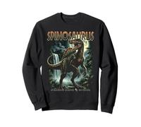 Vintage Spinosaurus 90s Bootleg Dinosaur Preistorico Dino Felpa