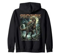 Vintage Spinosaurus 90s Bootleg Dinosaur Preistorico Dino Felpa con Cappuccio