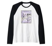 Vintage Spokane Washington The Lilac City Carousel Cascata Maglia con Maniche Raglan