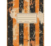 Vintage Spooky Ghosts Halloween College Ruled Notebook: Fun and creepy ghost journal for Home, Work, School, Adults, Teens, Kids, Ghost lovers, ... ideal for writing, sketching, or class notes