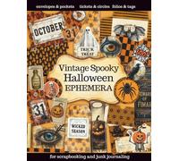 Vintage Spooky Halloween Ephemera Envelopes, Tags & Pockets: Circles, Folios, and more Cut Outs for Junk Journals, Scrapbooking, Collages, Mix Media Art Projects